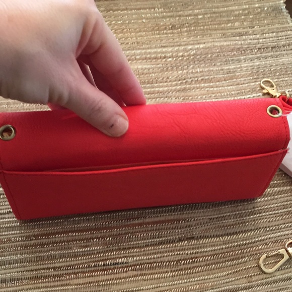 Bright coral orange multi purpose bag - Picture 4 of 6